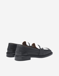 Moccasins with leather embroidery - Black & White
