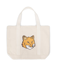 Fox Head shopping bag - Ecru