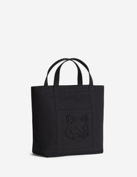 Fox head small shopping bag - Black