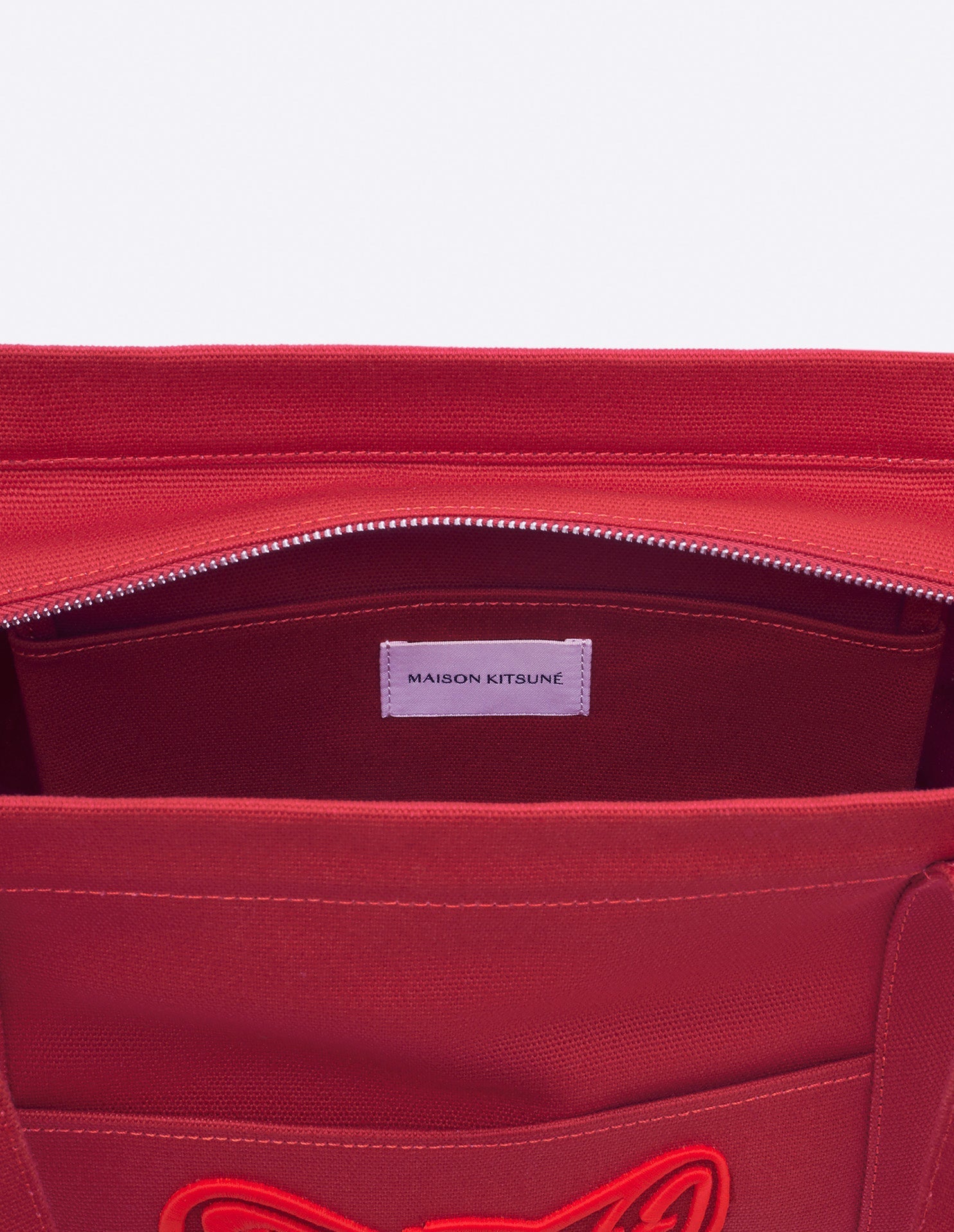 Bold Fox Head Large Shopping Bag - Burnt Red