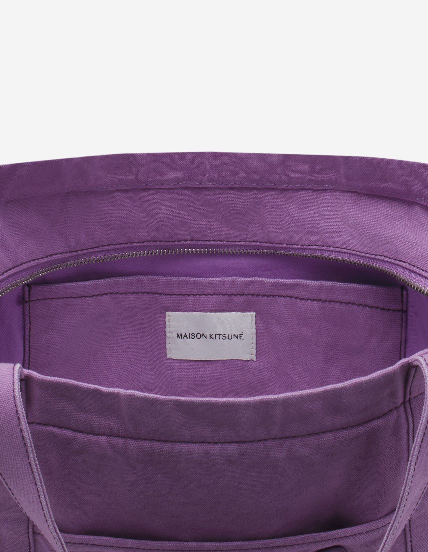 Fox head large shopping bag - Lilac