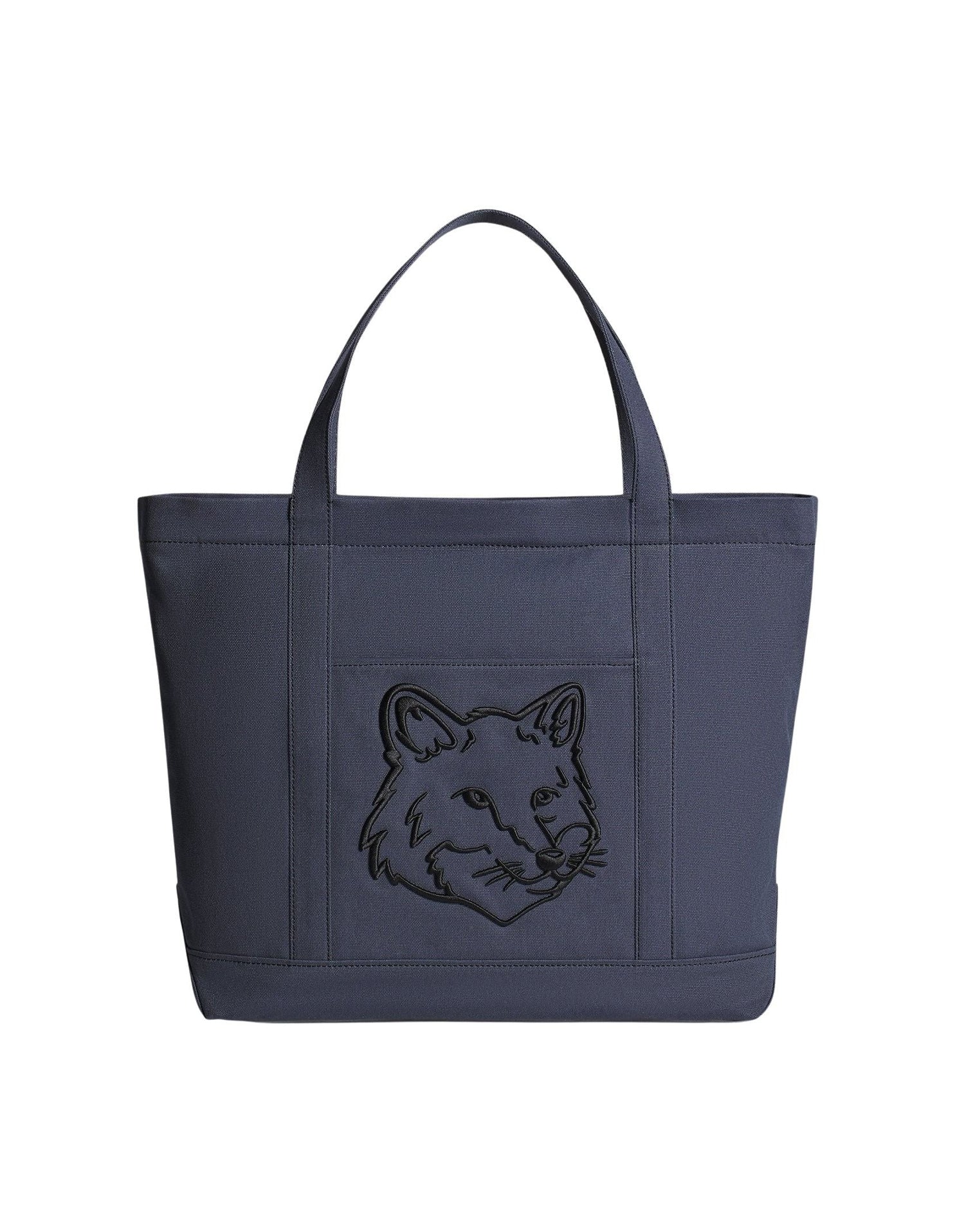 Fox head large shopping bag - Iris Black