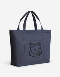 Fox head large shopping bag - Iris Black