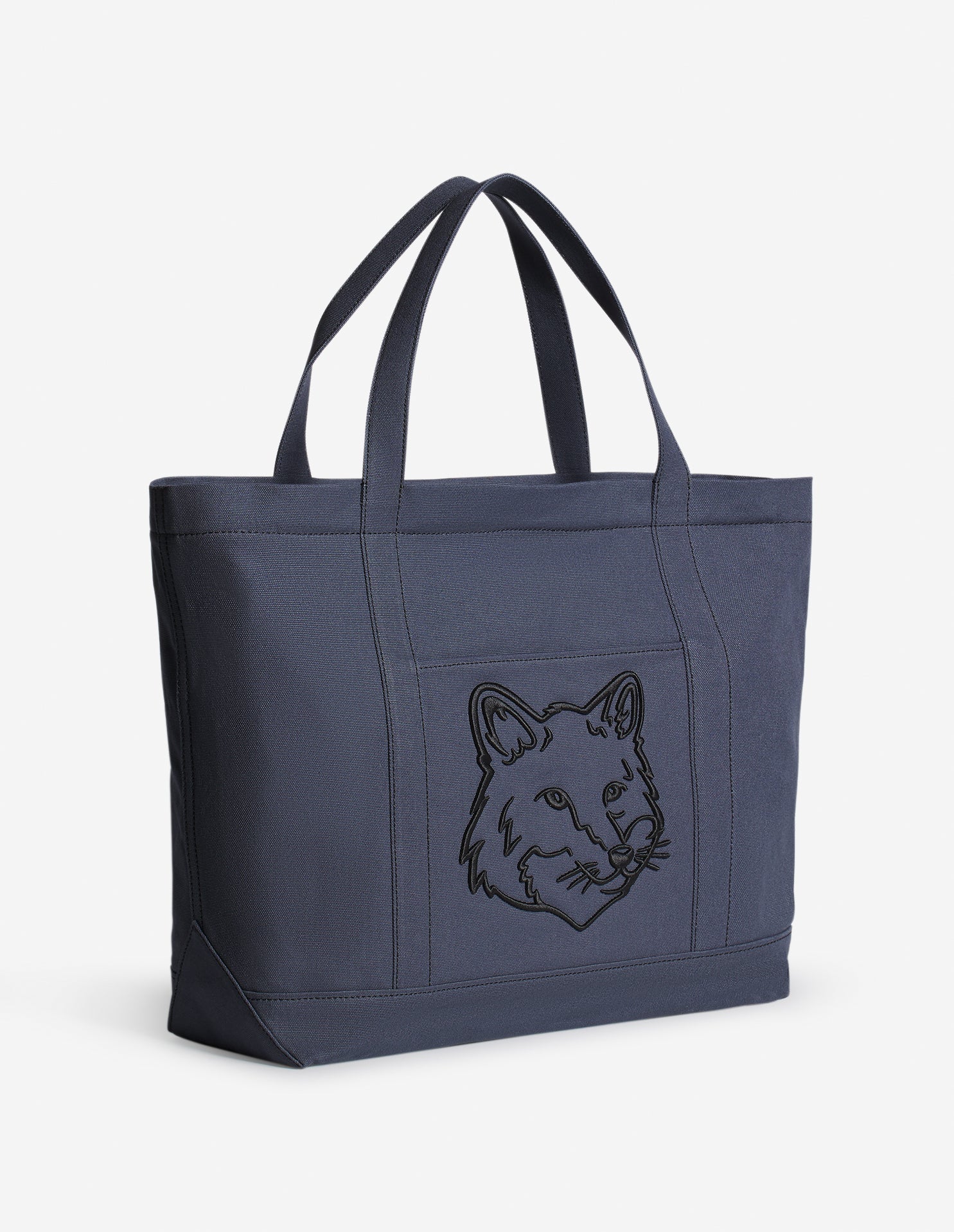 Fox head large shopping bag - Iris Black