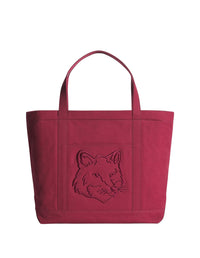 Fox head large shopping bag - Red Brown
