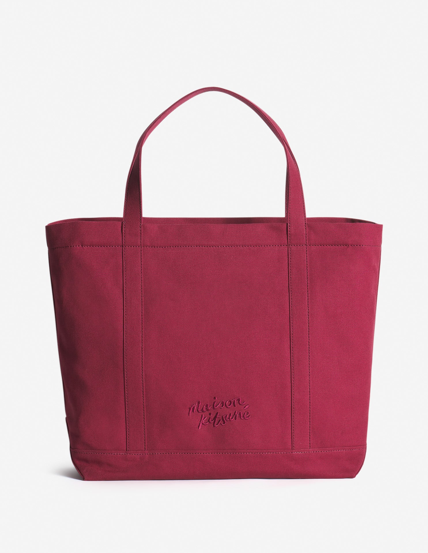 Fox head large shopping bag - Red Brown