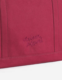 Fox head large shopping bag - Red Brown