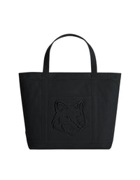 Fox head large shopping bag - Black