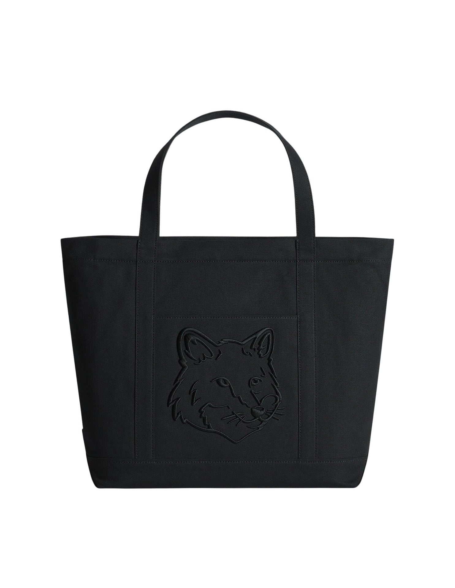 Fox head large shopping bag - Black