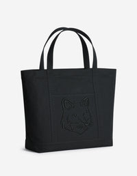 Fox head large shopping bag - Black