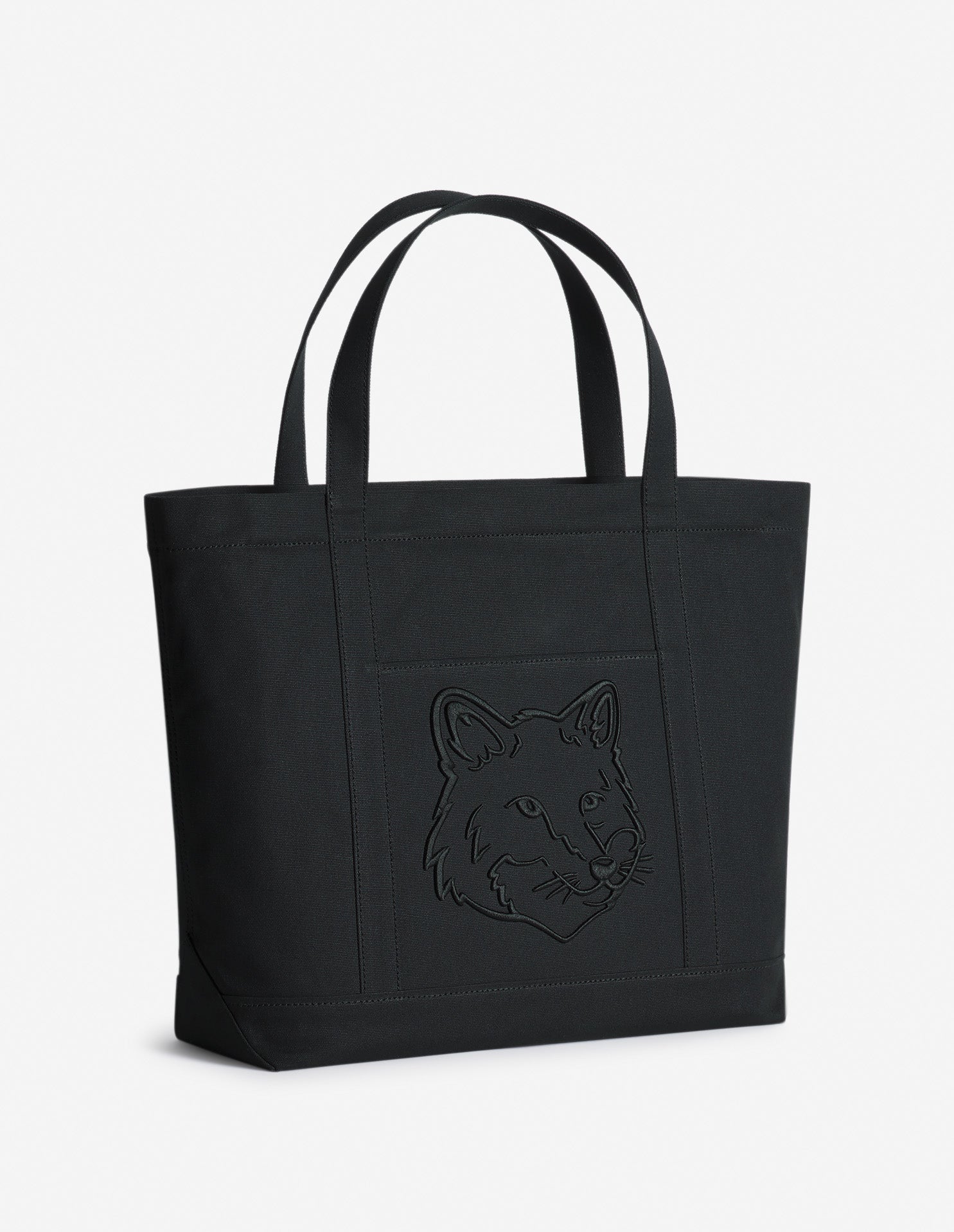 Fox head large shopping bag - Black