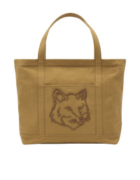 Fox large canvas tote bag - Chesnut