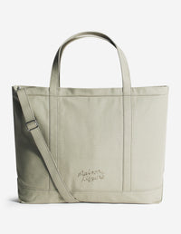 Fox head large shopping bag - Pebble