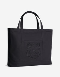 Fox head large shopping bag - Black