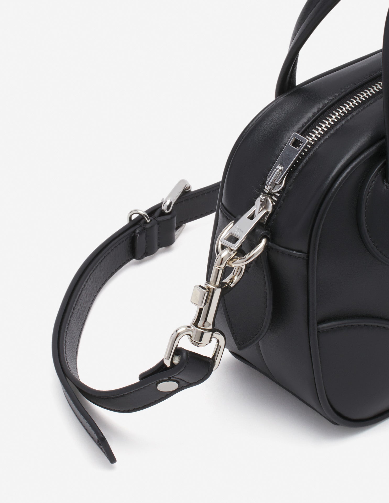 Embossed leather bag - Black