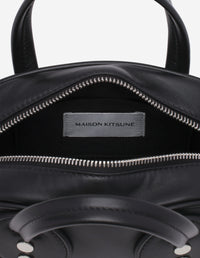 Embossed leather bag - Black