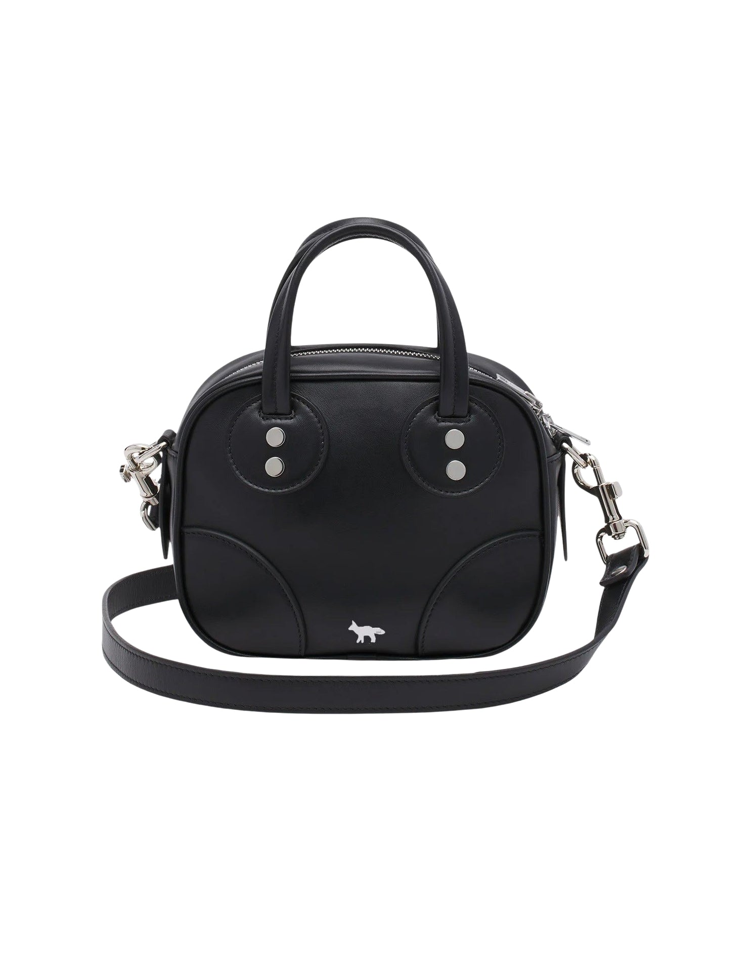 Embossed leather bag - Black