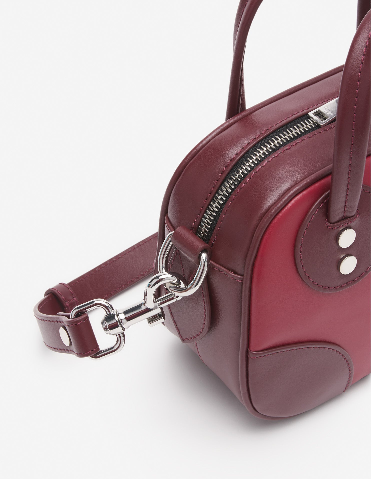 Leather Boogie bag - Redstar Winterberry