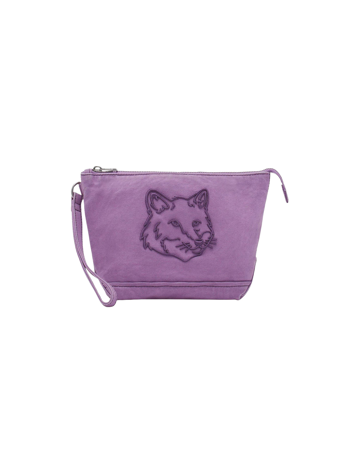 Pochette zippée avec broderie - Lilac