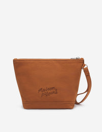 Zipped clutch bag - Fawn Brown