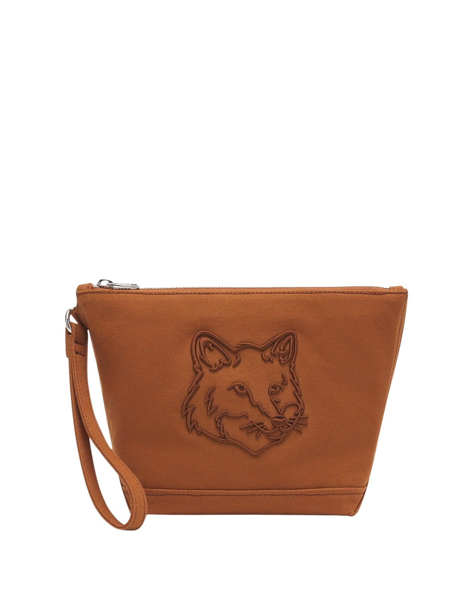 Zipped clutch bag - Fawn Brown