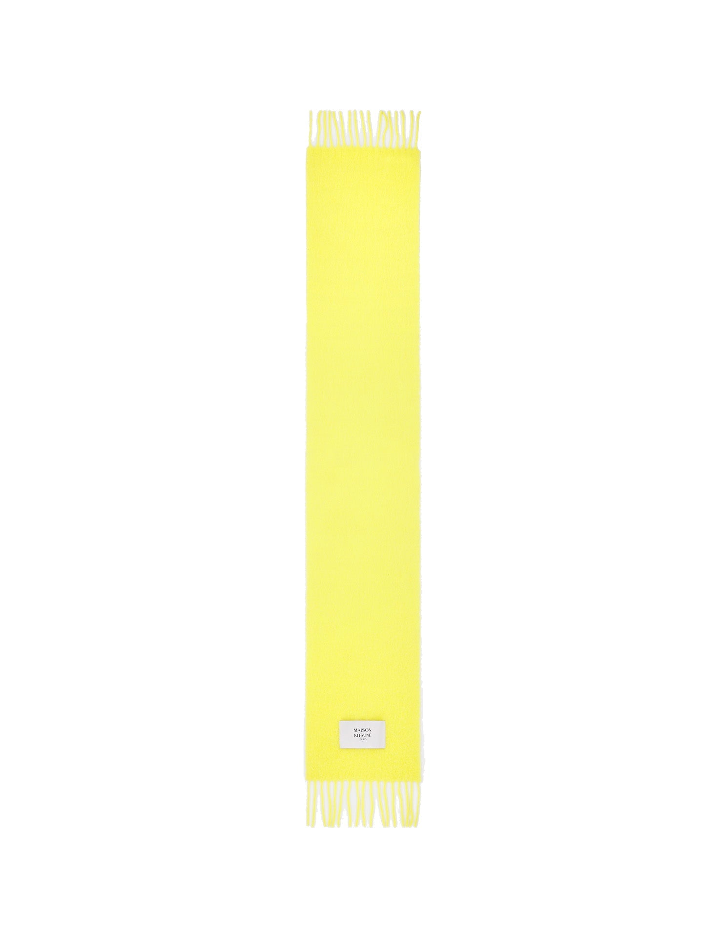 Écharpe brodée en laine - Lemon