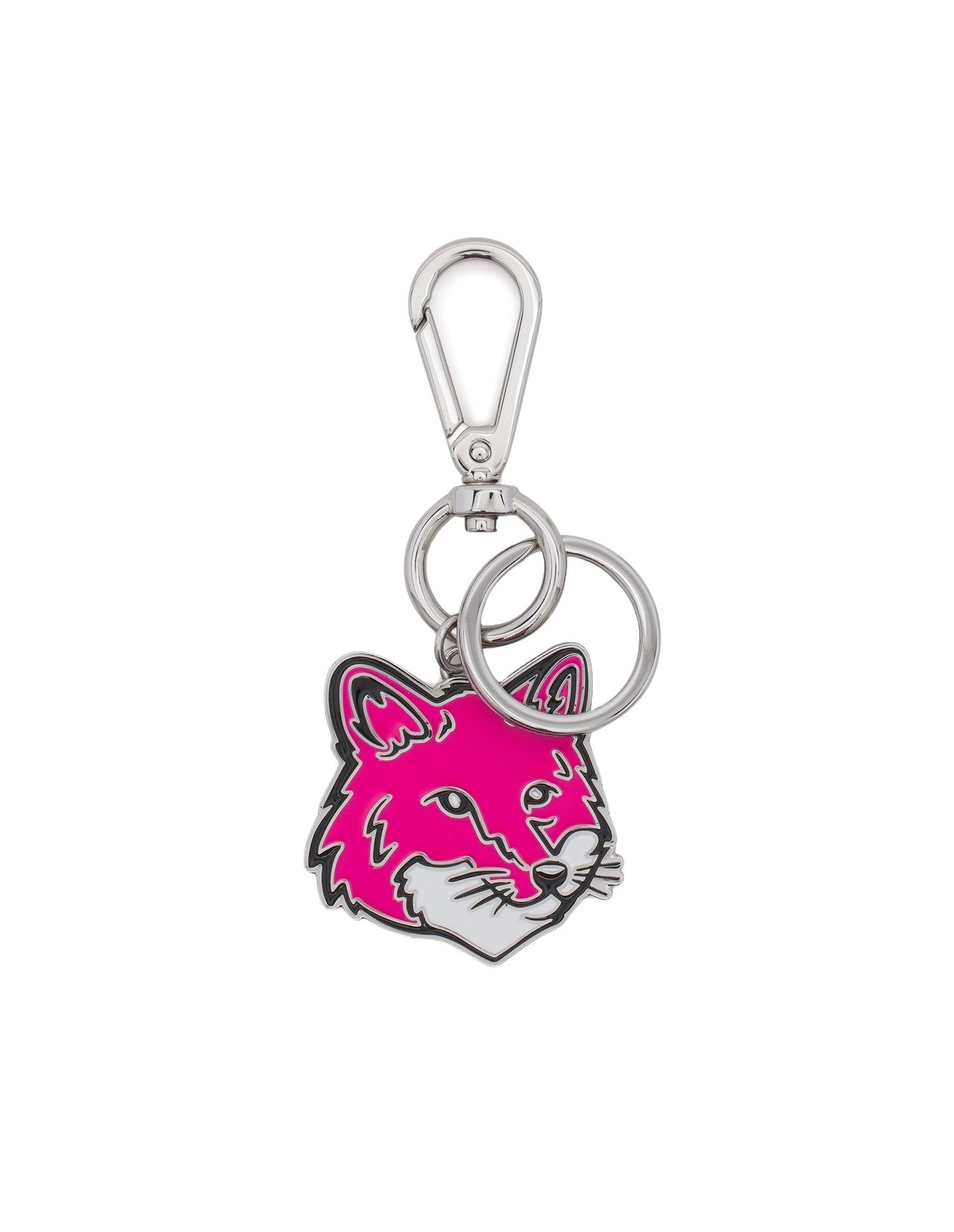 Porte-clés Fox Head avec mousqueton - Fuchsia