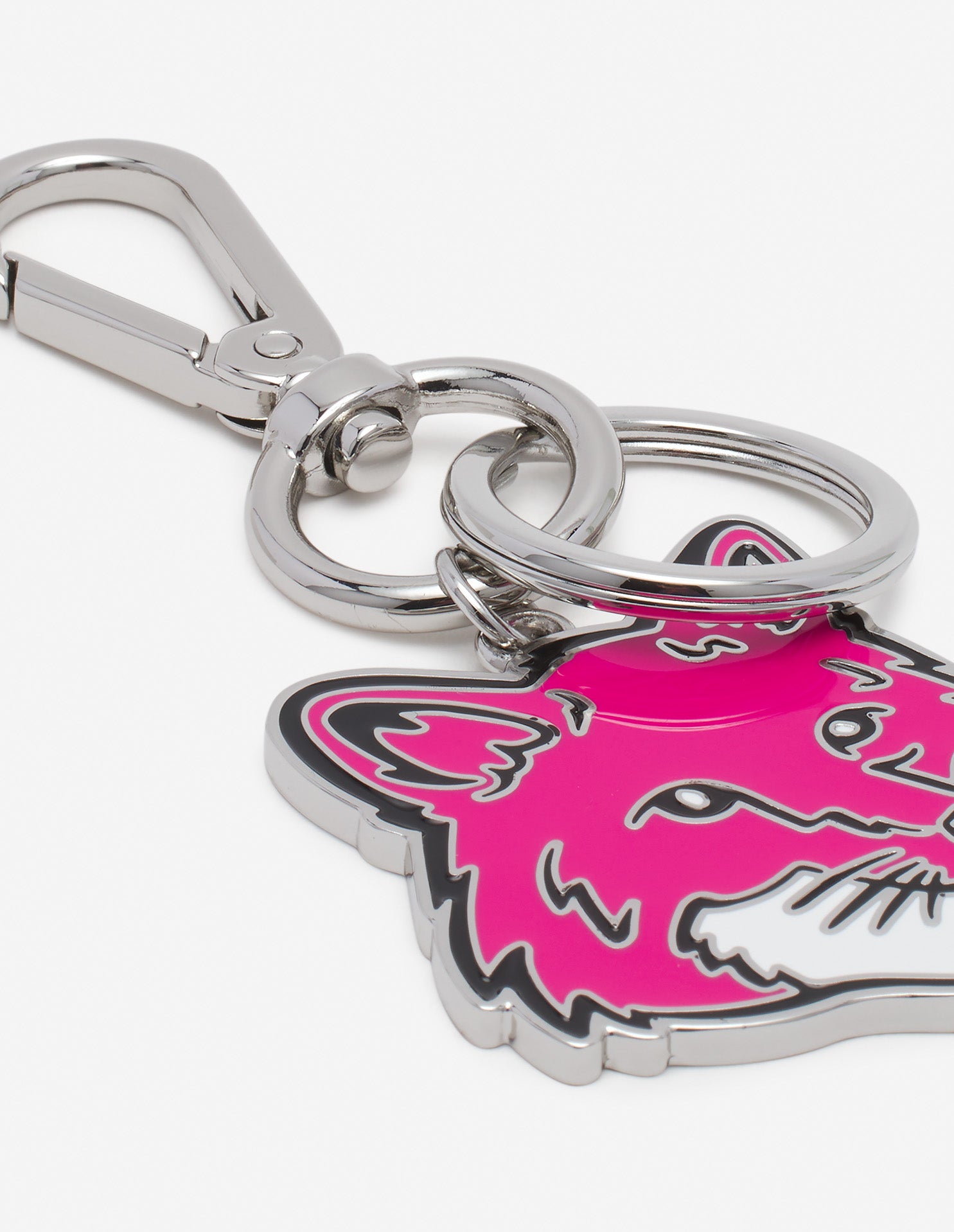 Porte-clés Fox Head avec mousqueton - Fuchsia