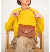 Pochette chaîne Concerto en cuir - Tan