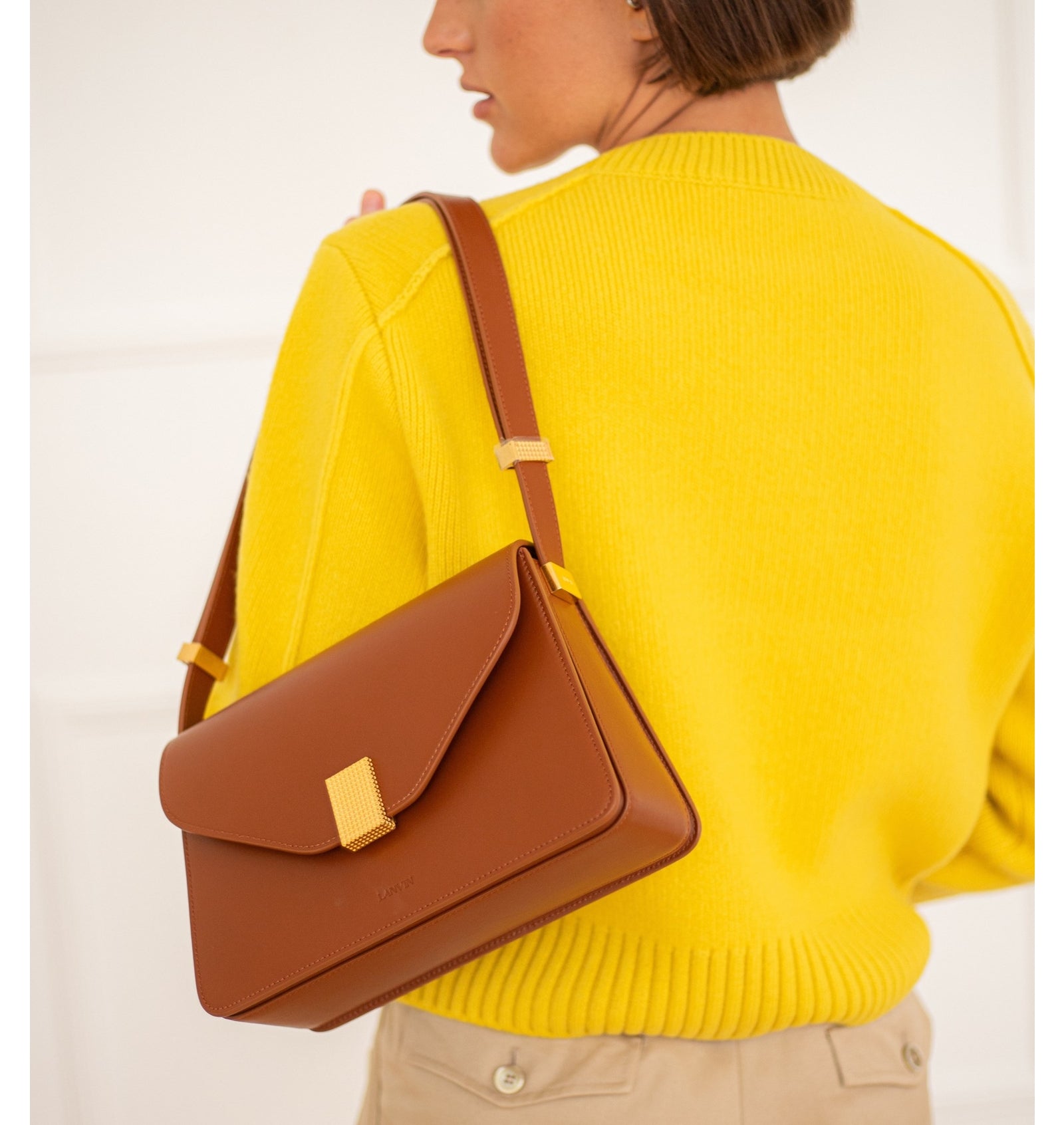 Pochette chaîne Concerto en cuir - Tan