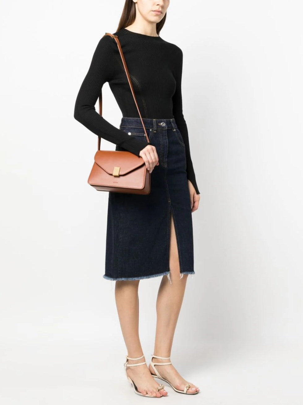 Pochette chaîne Concerto en cuir - Tan