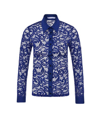 Chemise Lys en dentelle - Ultrablue