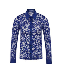 Chemise Lys en dentelle - Ultrablue