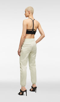 Vert Canarie Pantalon de Survêtement en Tricot pour Femme