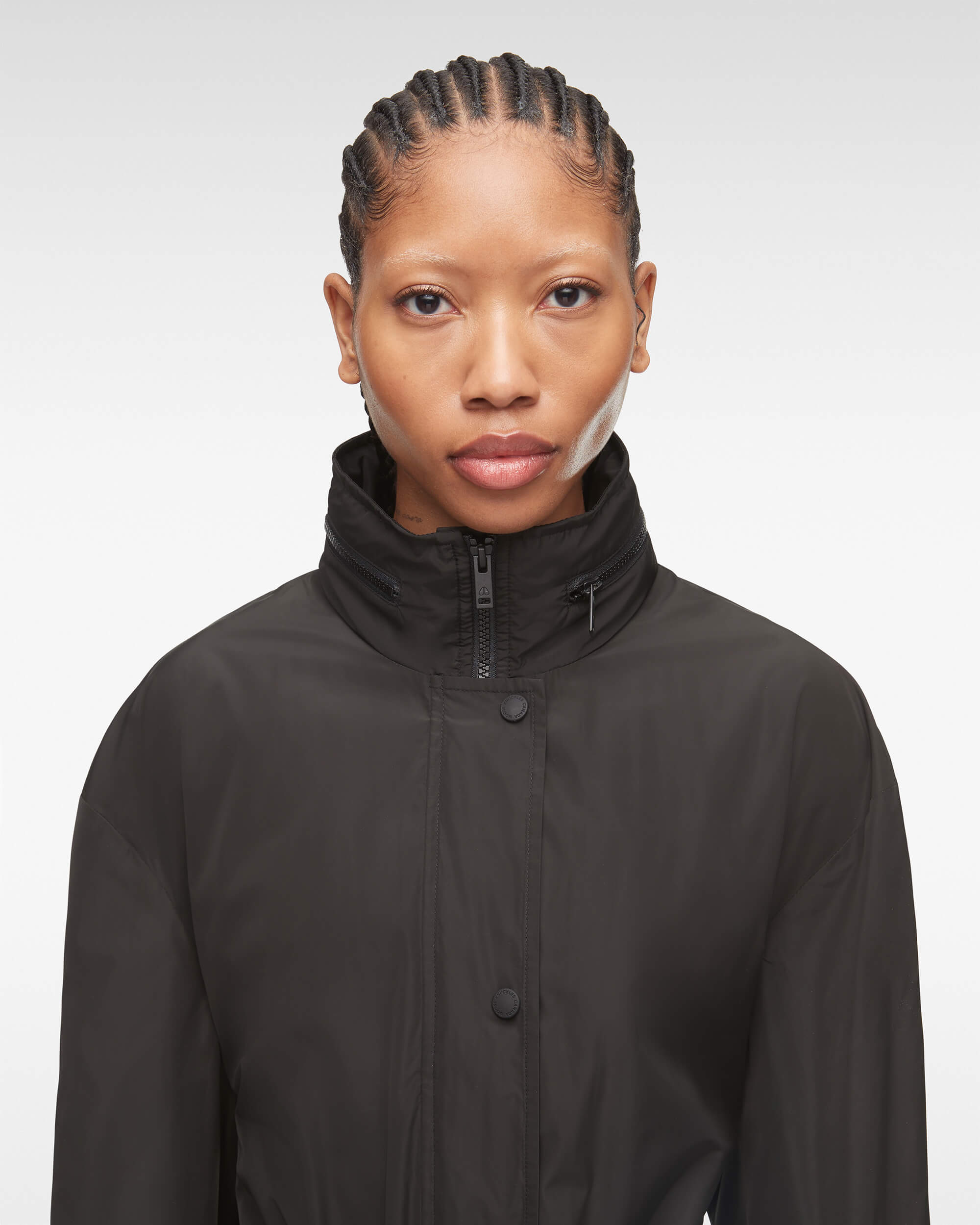 Noir Veste tissée pour Femme