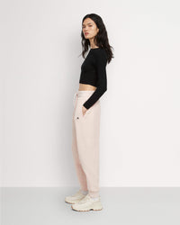 Plastre Pantalon en Tricot Femme