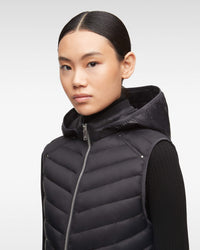 Noir Gilet tissé pour Femme