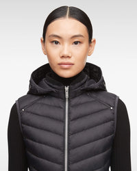 Noir Gilet tissé pour Femme