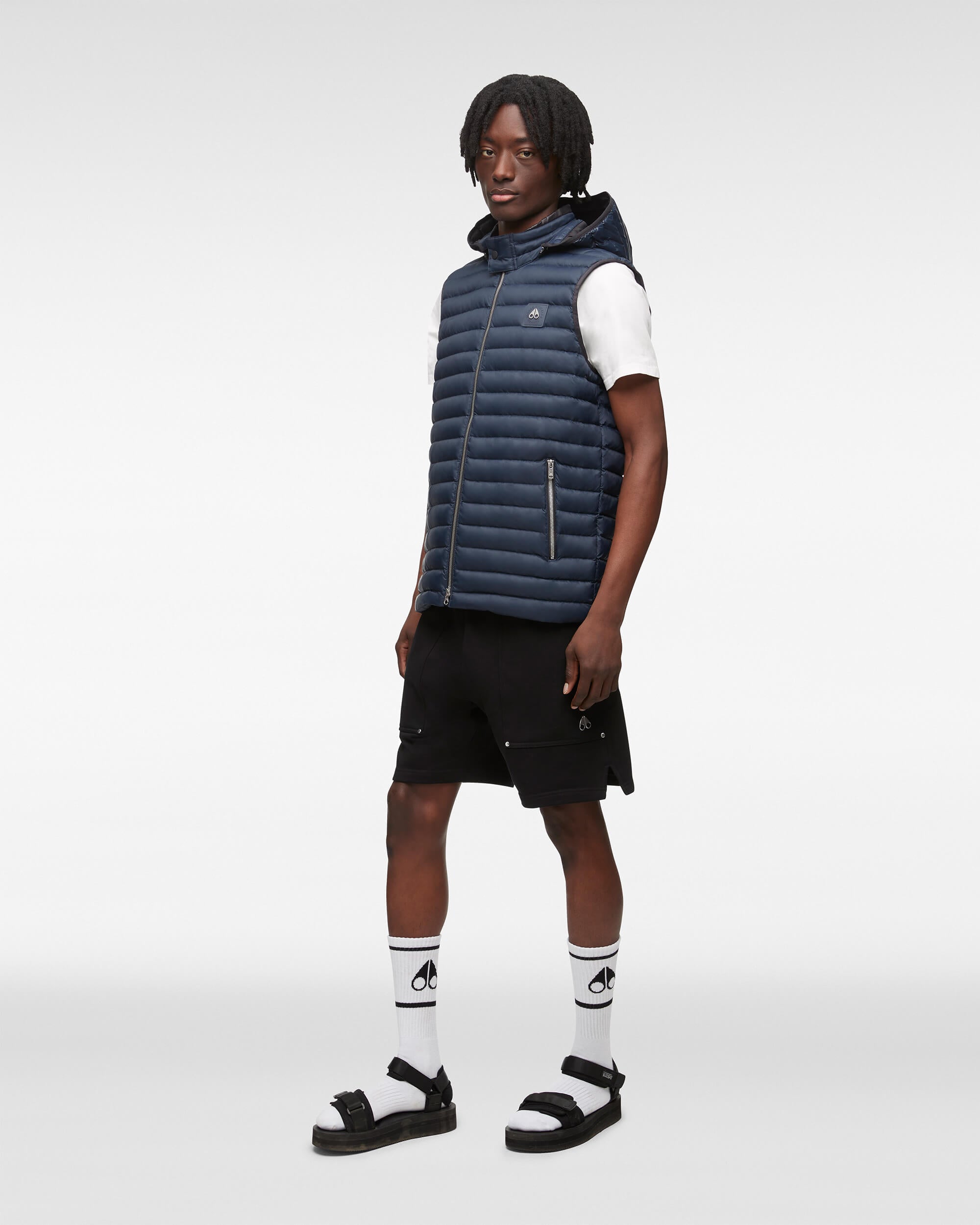 Navy Homme tissu Vest