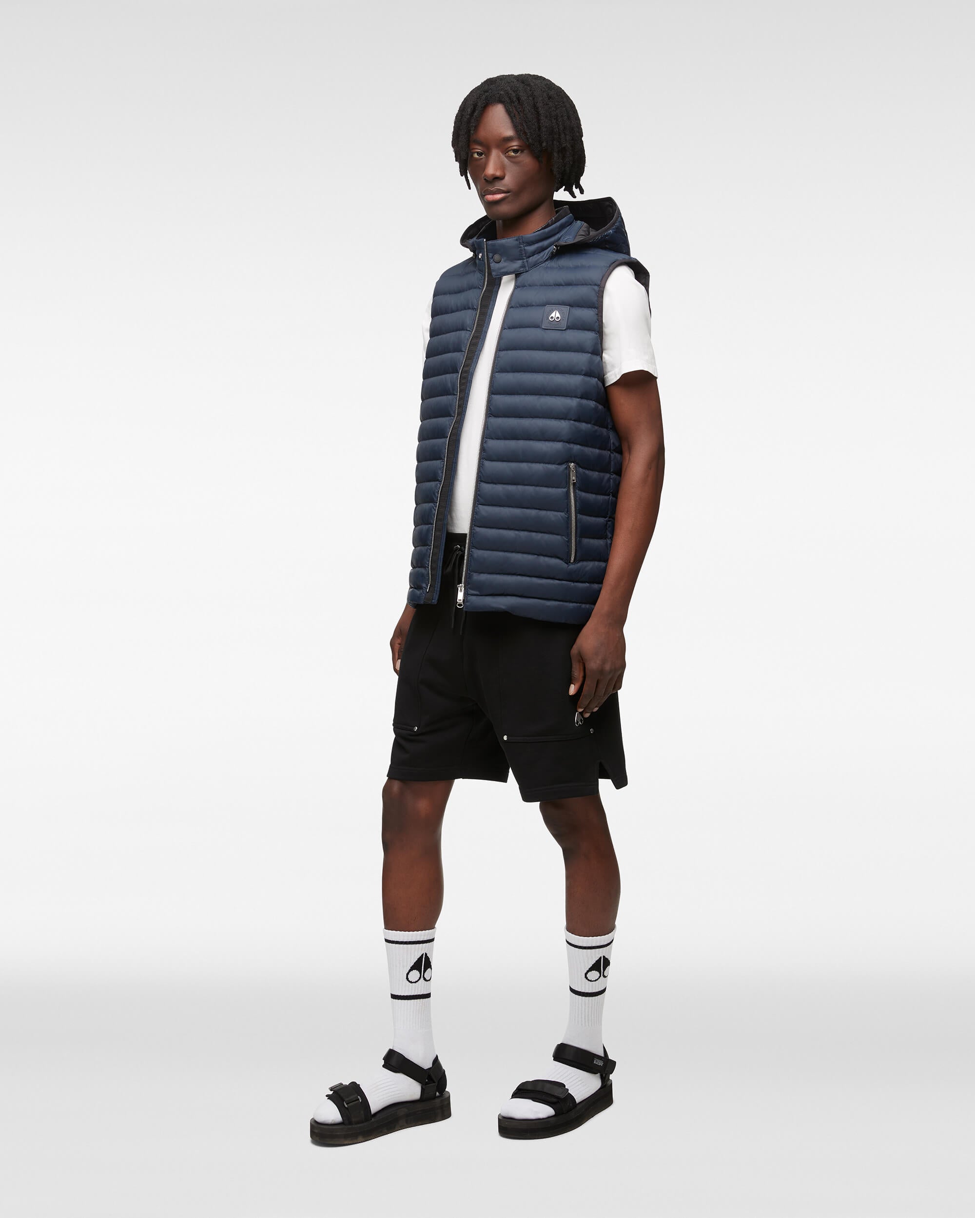 Navy Homme tissu Vest