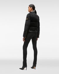 Noir Femme Puffer Tissé