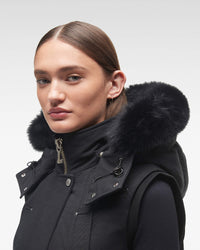 Noir Gilet tissé pour Femme