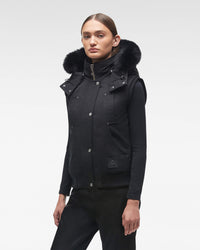 Noir Gilet tissé pour Femme