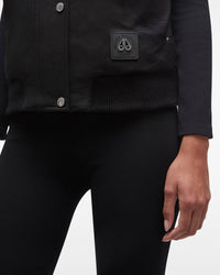 Noir Gilet tissé pour Femme