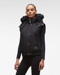 Noir Gilet tissé pour Femme