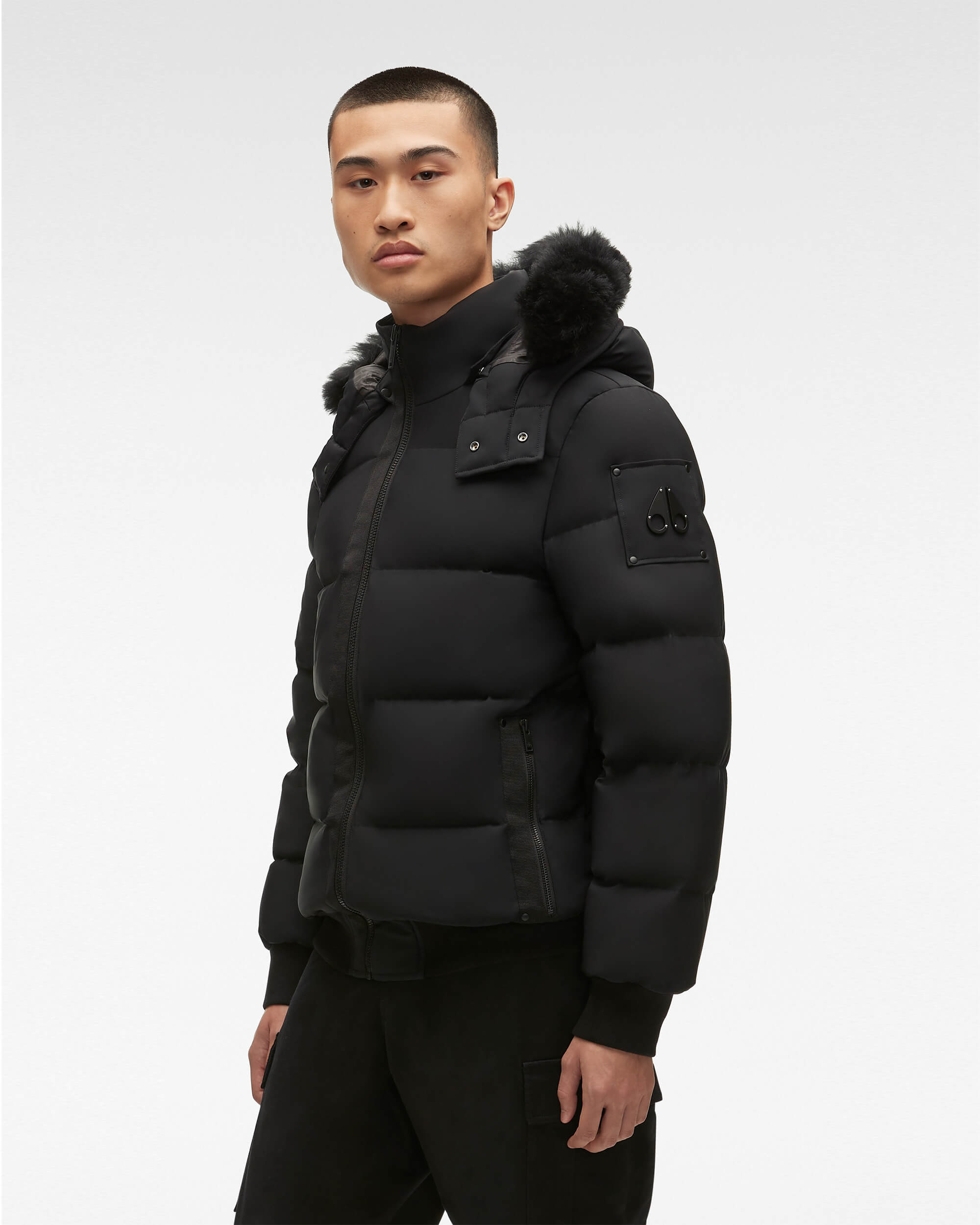 Noir Bomber tissé pour Homme