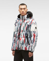 Imprime Ski & Noir Homme tissu Puffer