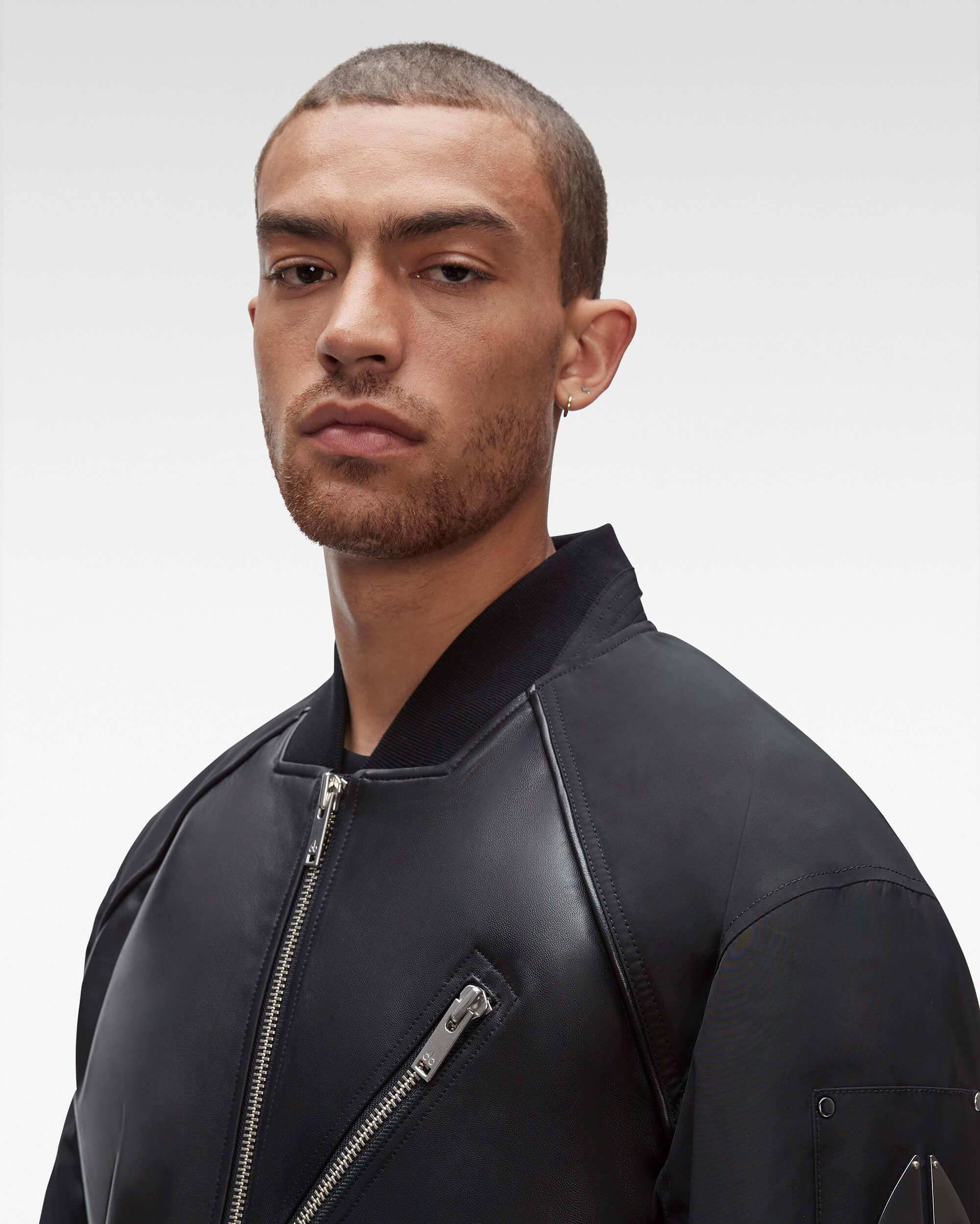 Noir Bomber tissé pour Homme