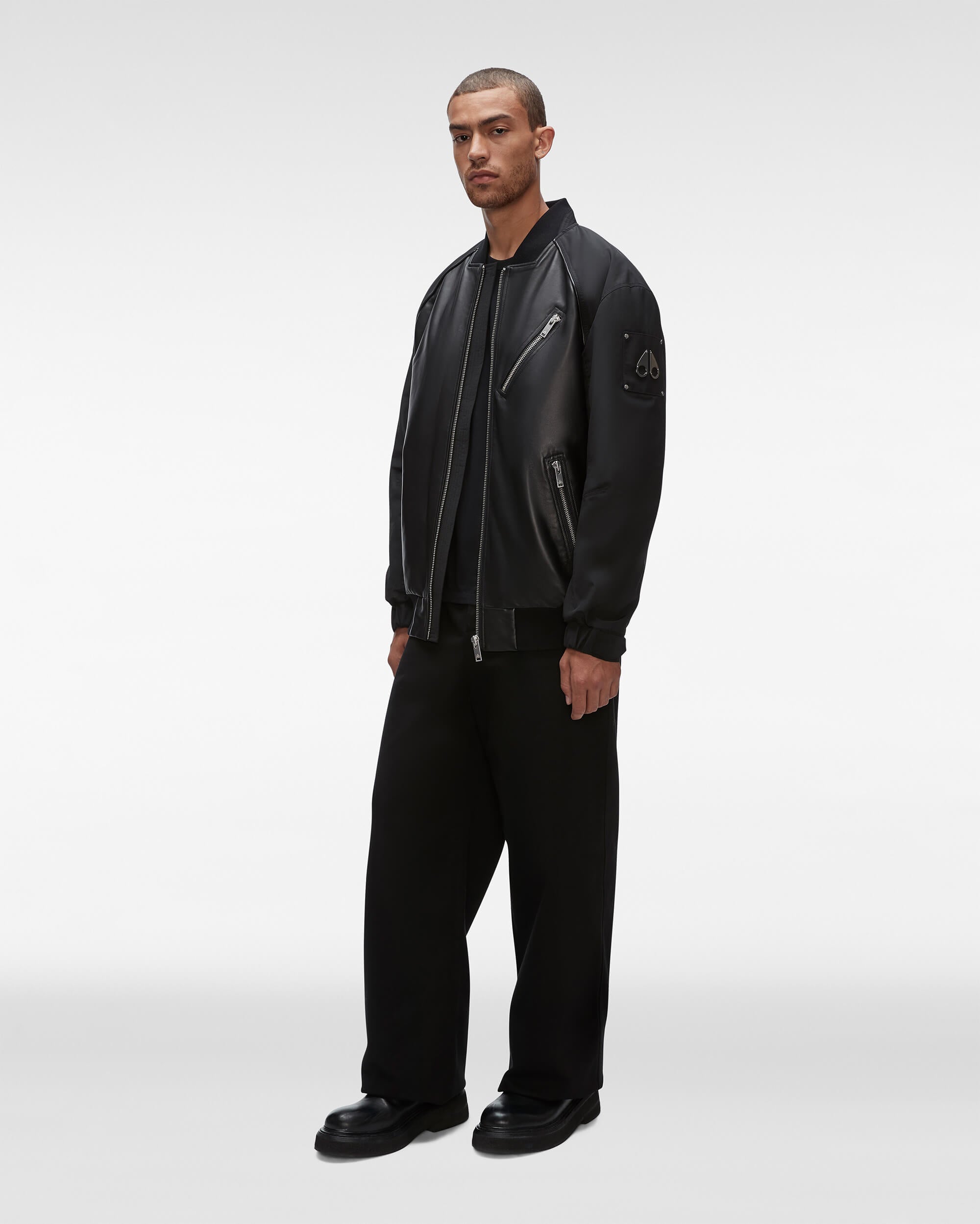 Noir Bomber tissé pour Homme