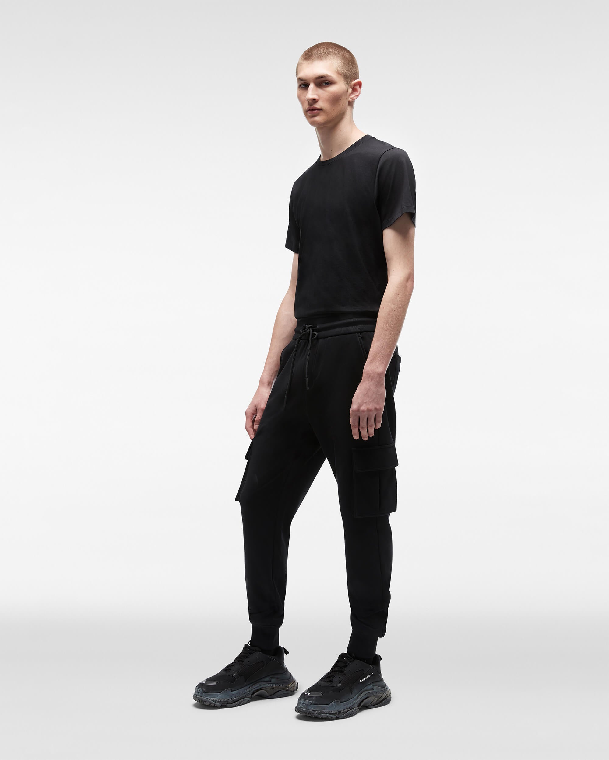 Noir tissu Sweatpants homme